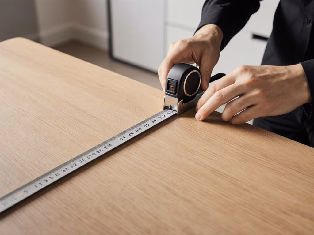 designer_measuring_desk_depth_for_clamp_lamp