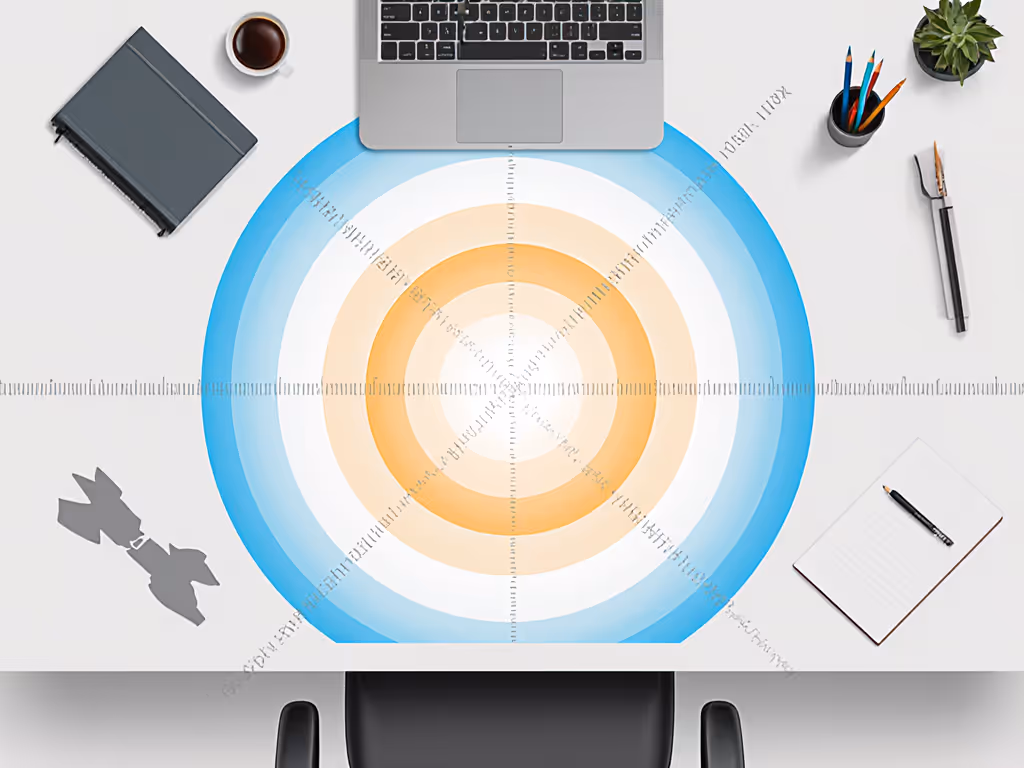 beam_uniformity_diagram_showing_lux_falloff_across_desk_surface